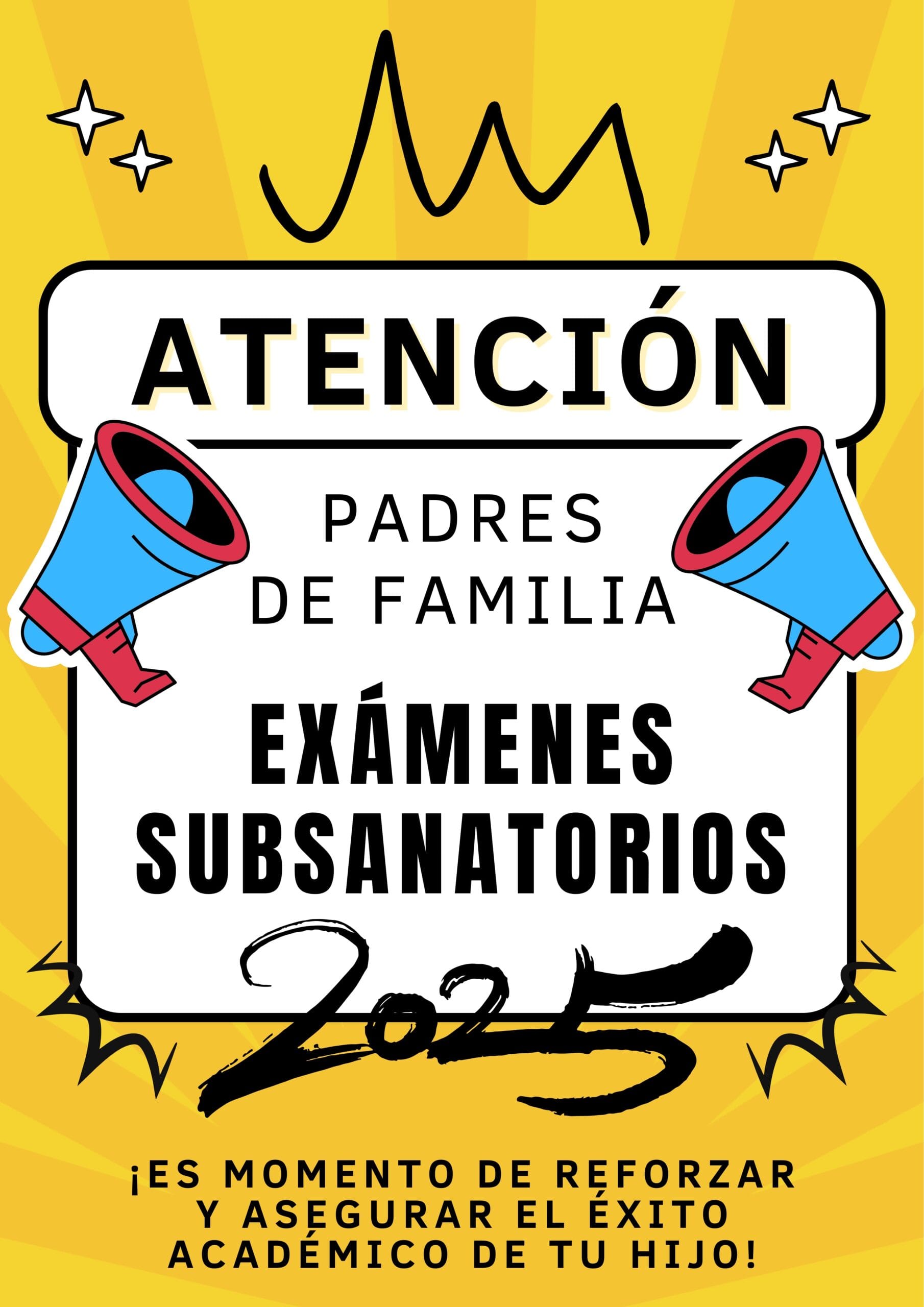 ¡Última oportunidad! Exámenes Subsanatorios LASA – El 18 de febrero es el día Los exámenes subsanatorios 2025 permiten a los alumnos fortalecer sus conocimientos y nivelar sus calificaciones académicas